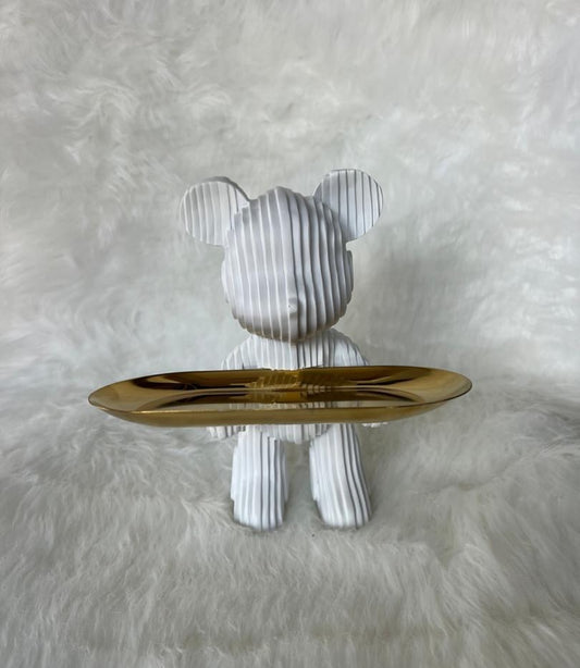 Bear With Gold Tray