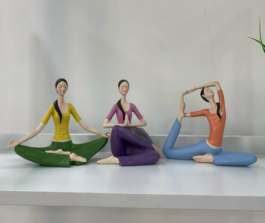 Decorative Yoga Girls Set – Peaceful Home Accent Pieces