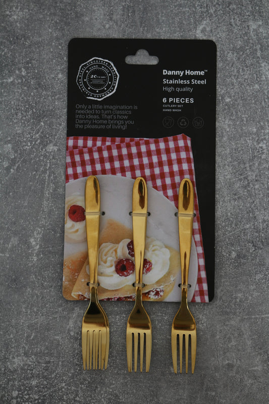 Golden small forks 6 pieces