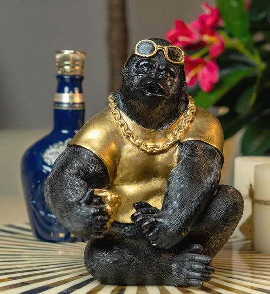 Modern Gorilla Sculpture – Home Decor Accent