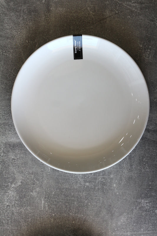 WHITE ROUND CERAMIC SIDE PLATE