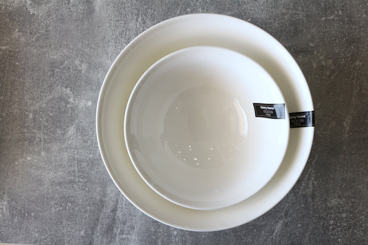 White ceramic 8'' bowl