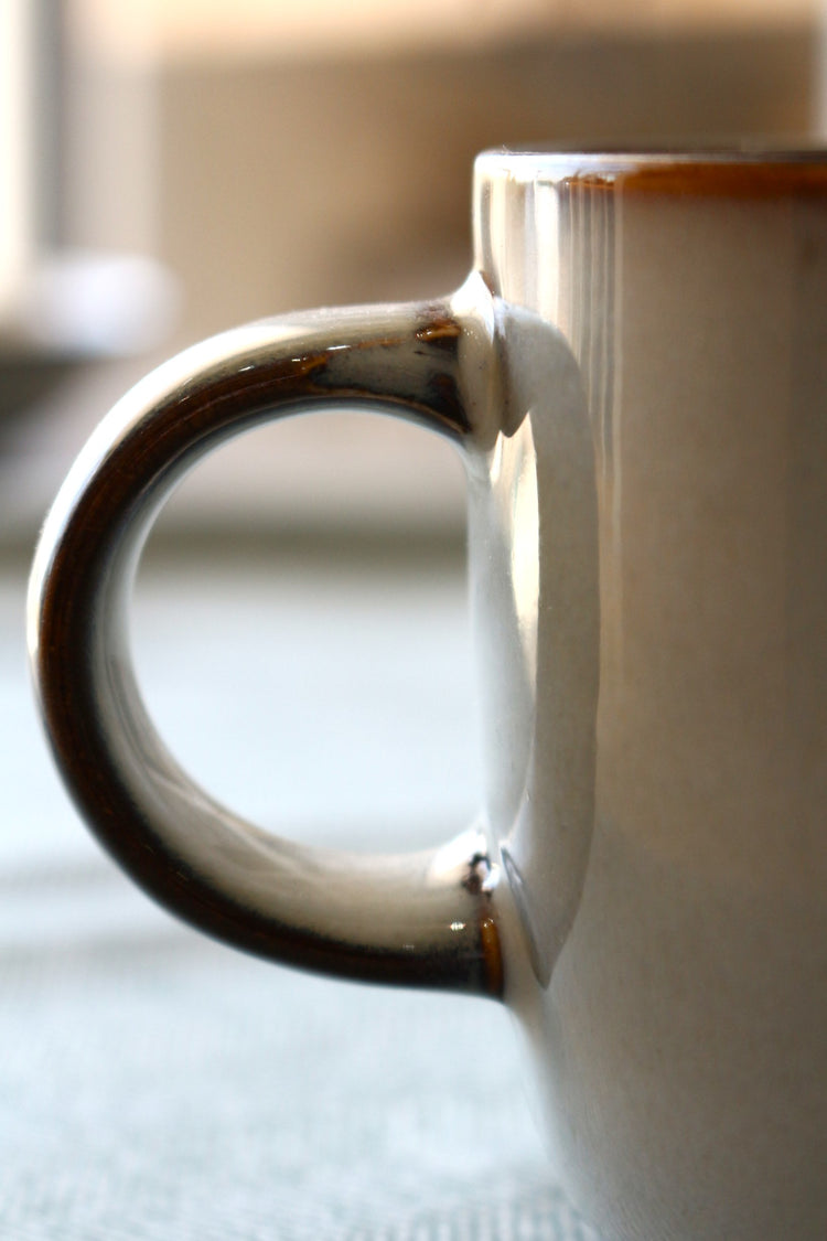 ceramic light green mug
