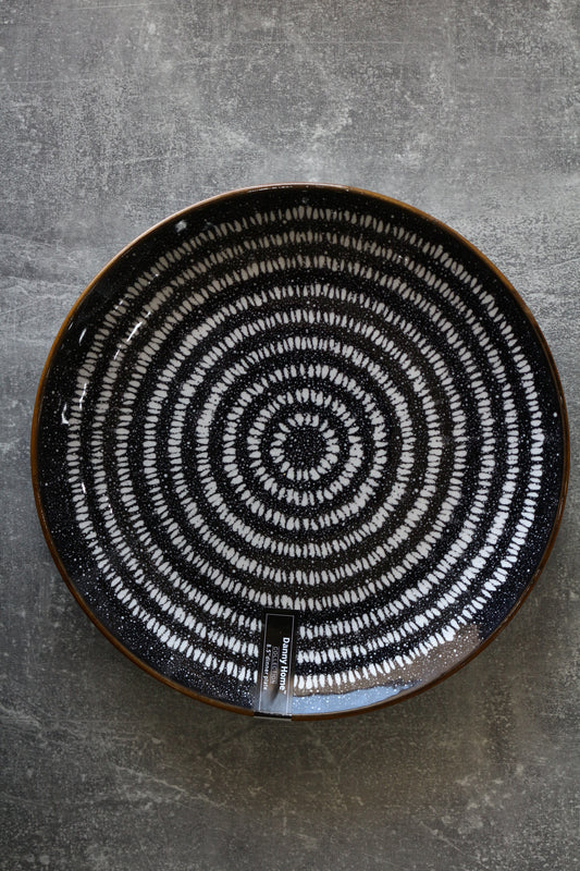 STRIPED CERAMIC SIDE PLATE 8.5"