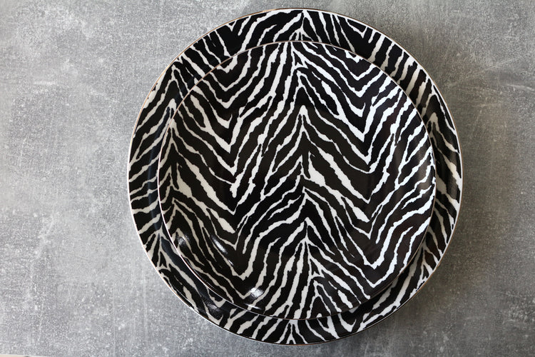 Zebra Print dinner flat plate 10.5"