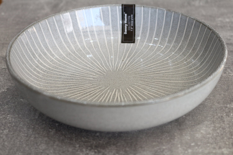 EMBOSSED GLAZE DEEP PLATE 7.5''