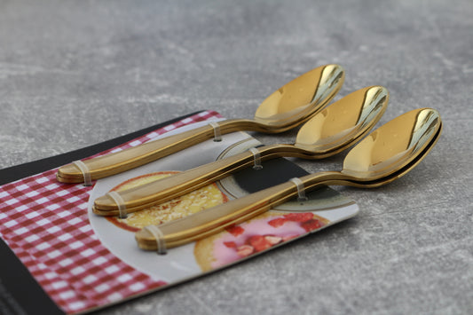 Small golden spoons 6 pieces