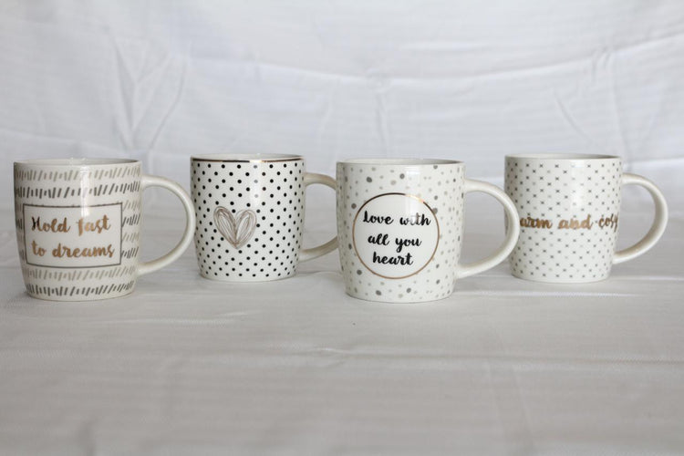 Printed mugs 360ML set of 4