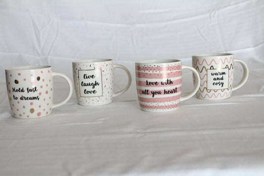 Printed mugs 360ML set of 4